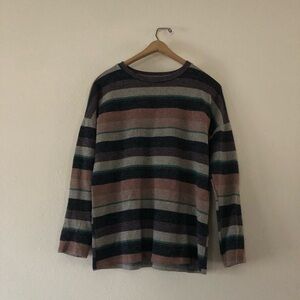 Striped Long Sleeve Sweater Cabincore Cozycore